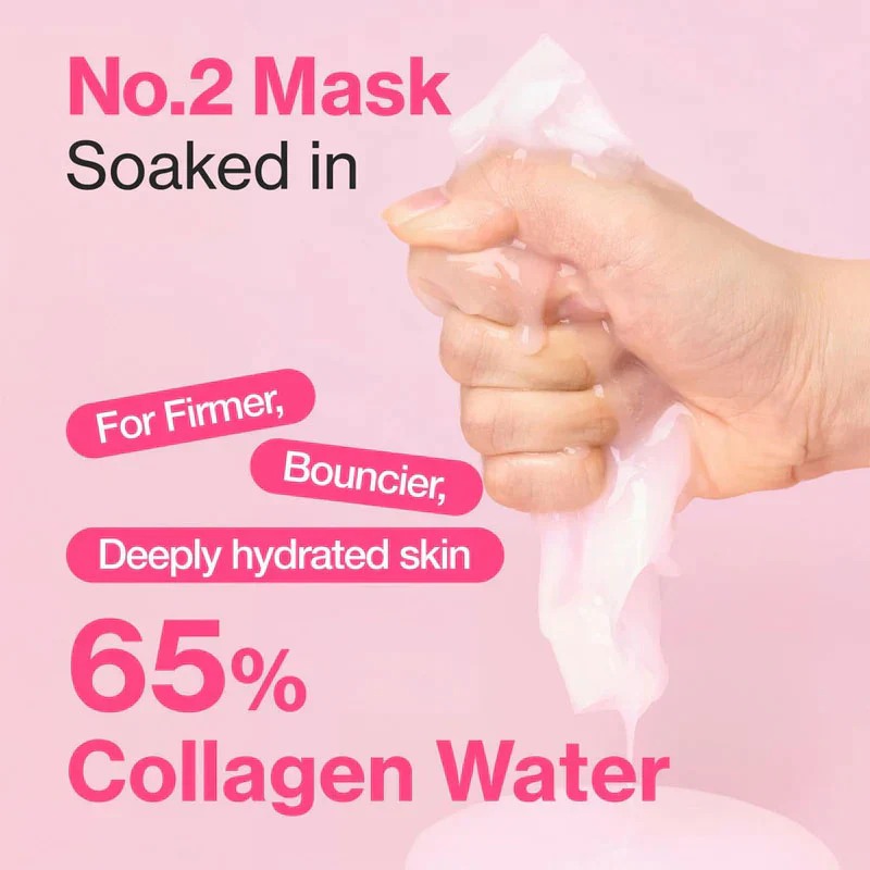 No.2 Rose PDRN Collagen Plumping Sheet Mask [33ml x 1] - Image 5