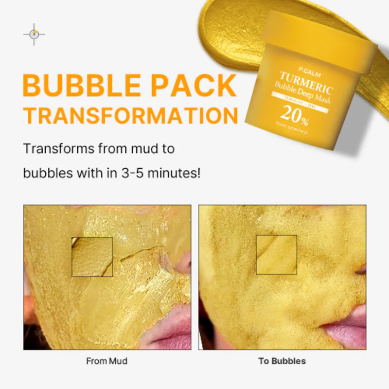 Turmeric Bubble Deep Mask [90ml] - Image 4