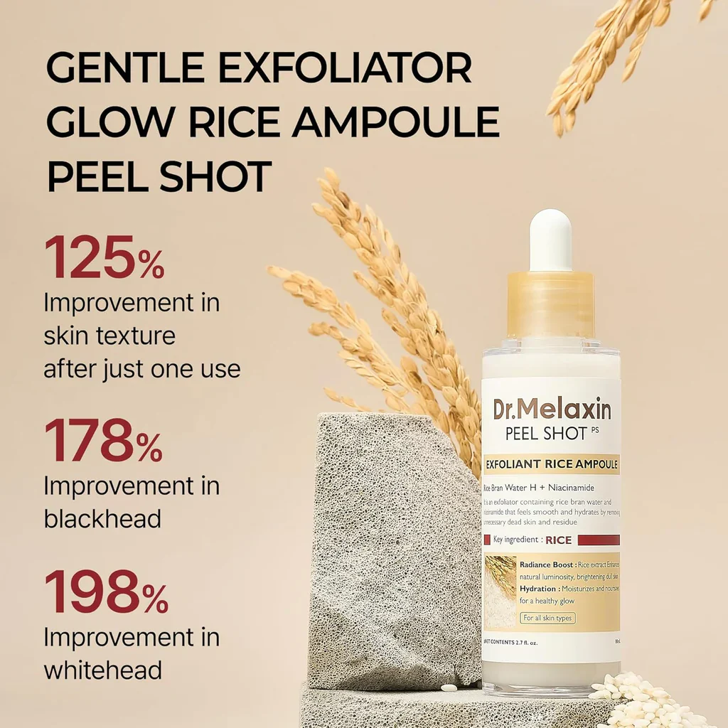 Peel Shot Exfoliant White Rice Ampoule [80ml] - Image 2