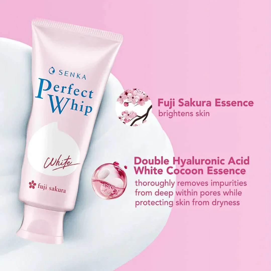 [Shiseido] Senka Perfect Whip White Fuji Sakura Face Foam [100ml] - Image 3