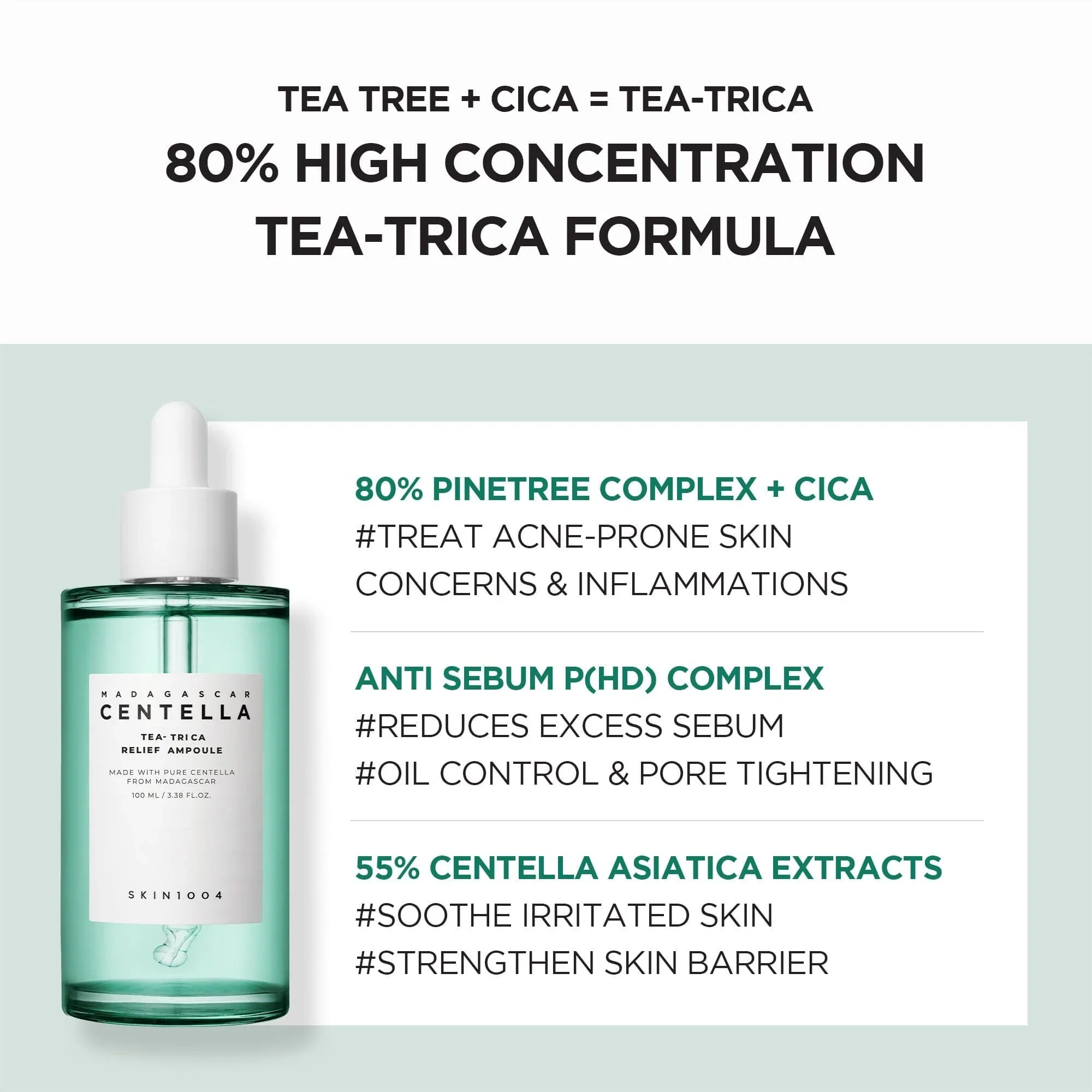 Madagascar Centella Tea-Trica Relief Ampoule [100ml]  - Image 5