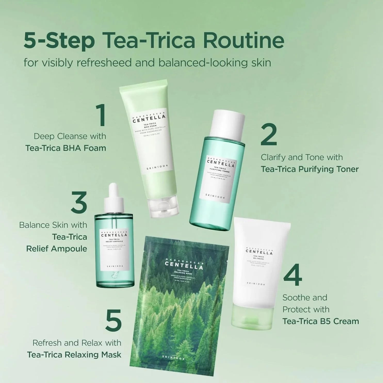 Madagascar Centella Tea-Trica Travel Kit [4pcs] - Image 4