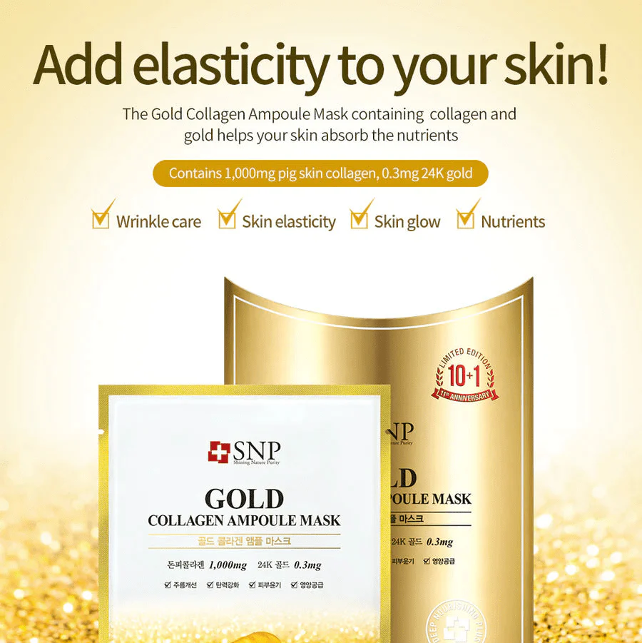 Gold Collagen Ampoule Mask [10pcs] - Image 4
