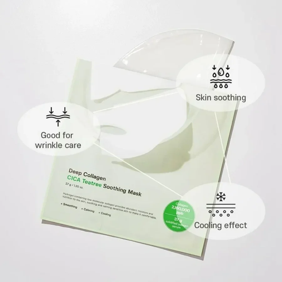Deep Collagen Cica Teatree Soothing Mask [1 Sheet] - Image 2