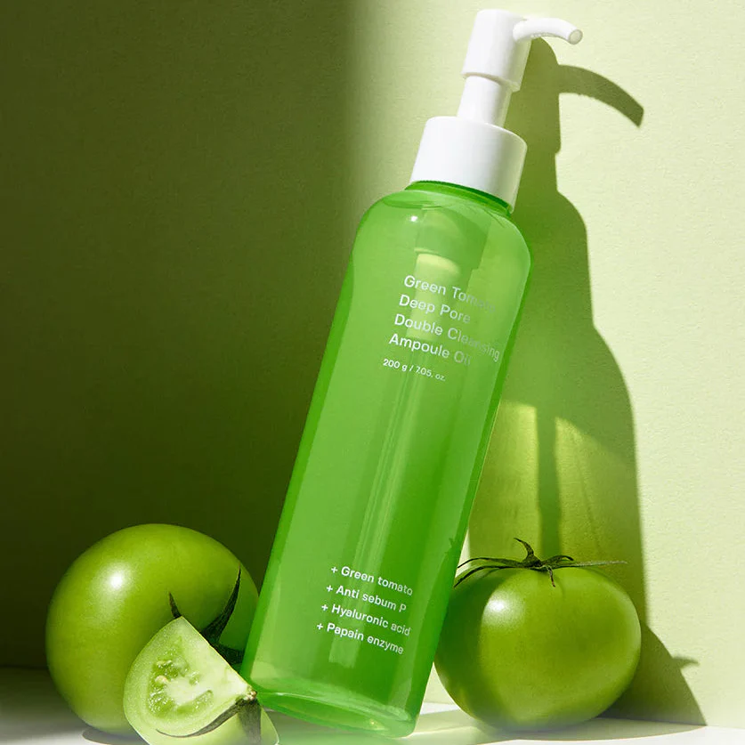 Green Tomato Deep Pore Double Cleansing Ampoule Oil [200g] - Image 5