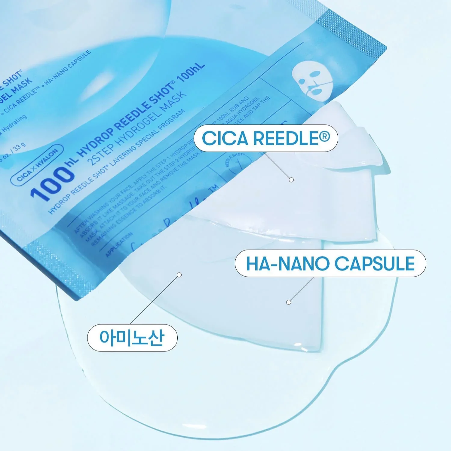 Hydro Reedle Shot 100hL 2-Step Hydrogel Mask [1pc] - Image 6