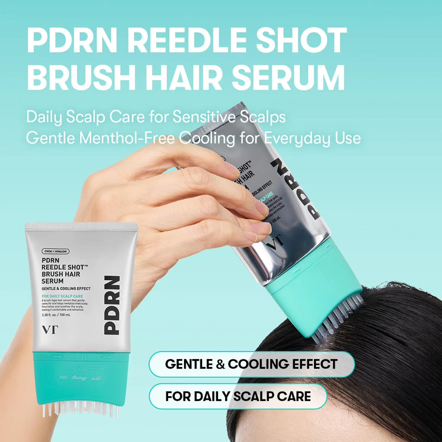 PDRN Reedle Shot Brush Hair Serum [100ml] - Image 5
